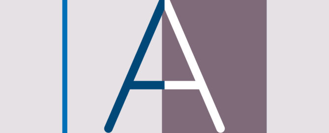 Icoon voor contrast: een vierkant dat in tweeën is gedeeld, met een letter A. Links staat de letter donkerblauw op een licht vlak, rechts wit op een gevuld paars vlak.